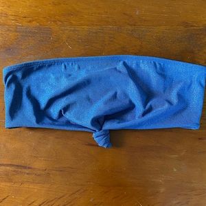 Blue Sparkly Strapless Bikini